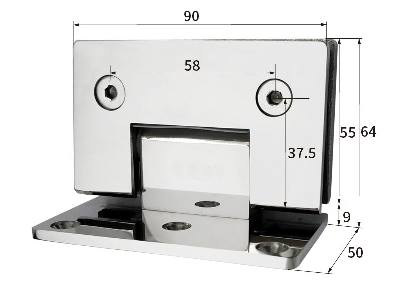 Shower Room Fittings Die-Casting Shower Hinge