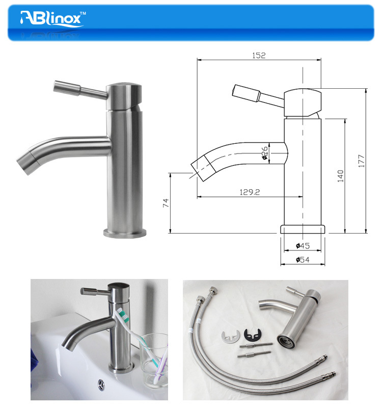 High Quality Bathroom Basin Mixer Stainless Steel Faucet Wash Basin Tap