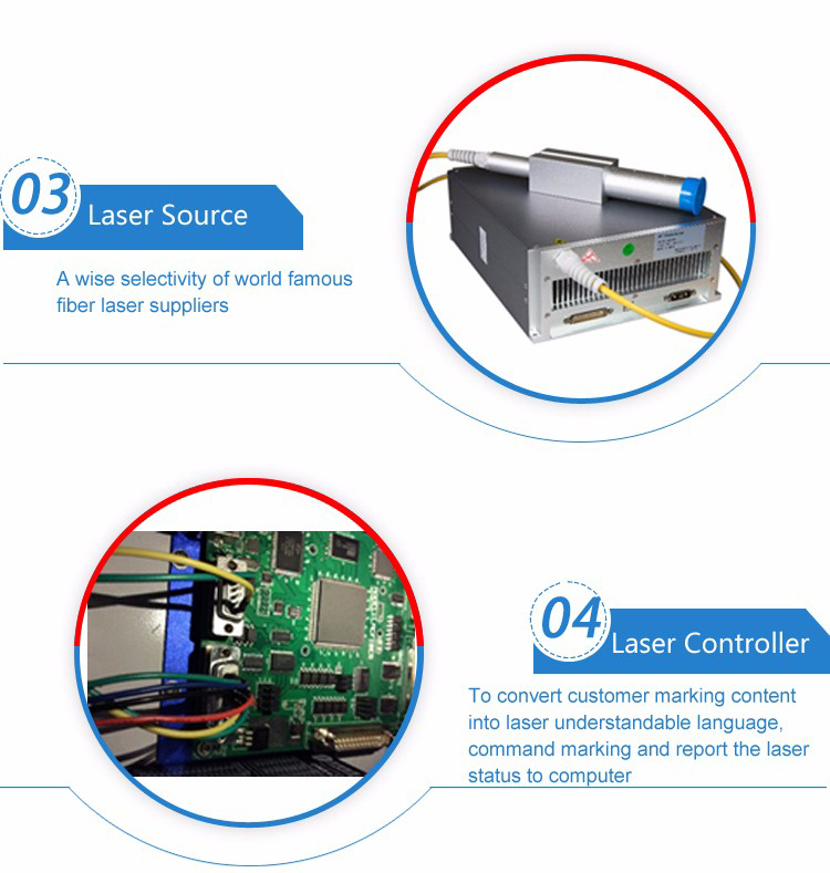 CNC YAG Fiber Laser Marking Engraving Machine for Metal & Plastic
