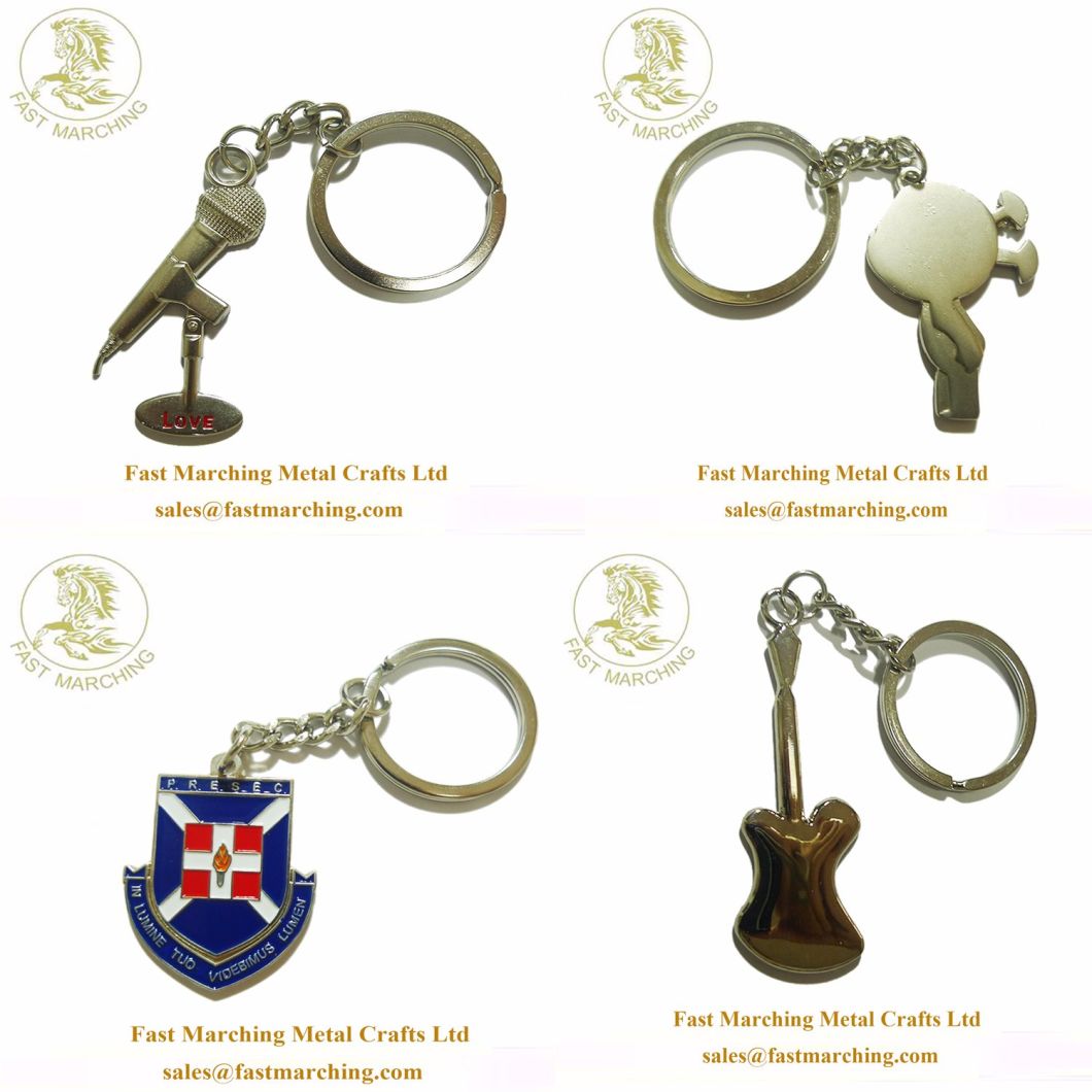 Personalized Stainless Steel Gifts Heart Shape Souvenir Enamel Key Chain