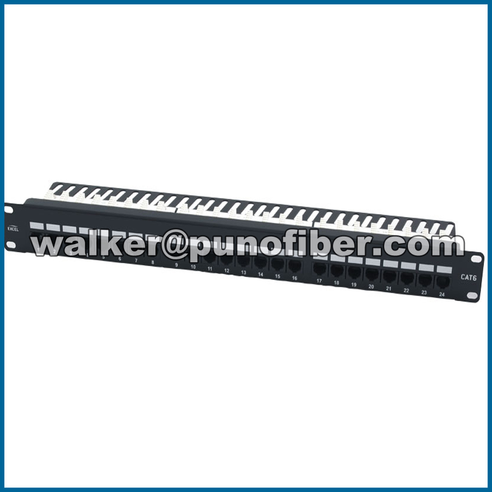 Cat5E UTP 24 Ports Network Patch Panel