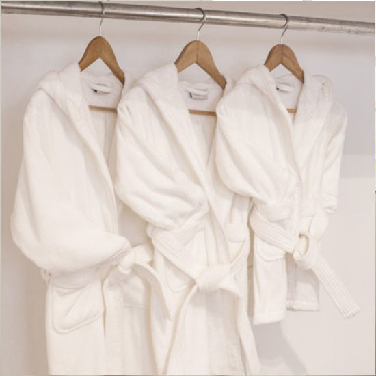 100% Cotton Bathrobe Velvet Terry Bathrobe for Hotel