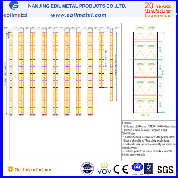 Storage Pallet Racks with Wire Mesh Panel (EBIL-PR)