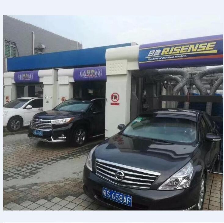 Nine Brushes Automatic Tunnel Car Wash Machine System in Sales Promotion