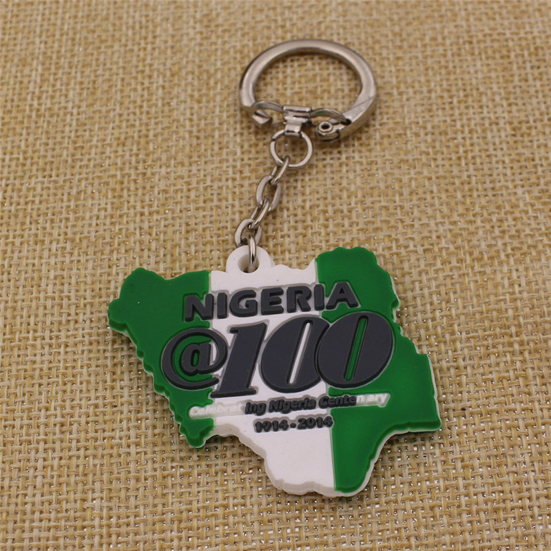 Promotion House Shaped 2D Soft PVC Rubber Keychain