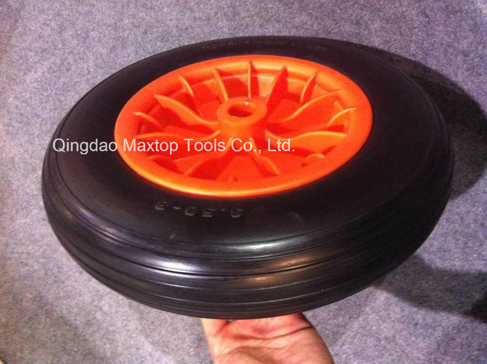 410/350-4 Plastic Rim PU Foam Wheelbarrow Wheel