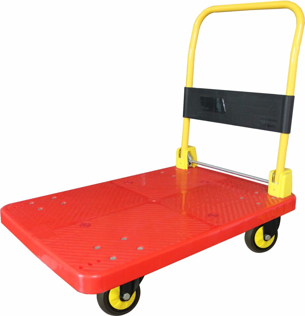 300kg Plastic Platform Hand Truck with Noiseless Wheels