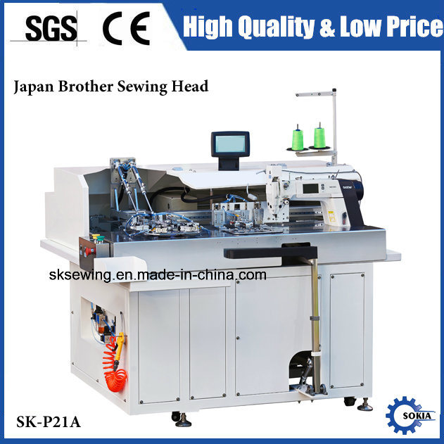 Single Needle Flat Bed Automatic Pocket Sewing Machine for Shirt Jeans