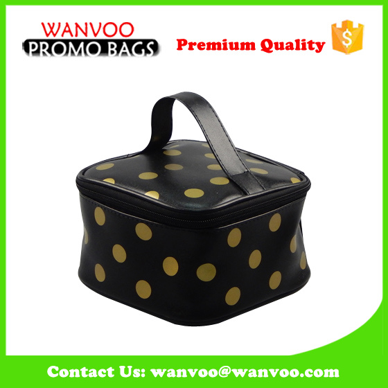 Ladies Fashion Style Cosmetic Bag with Handle for Travel Makeup