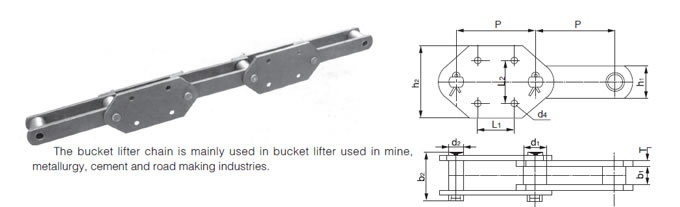 Bucket Elevator Conveyor Chain for Cement Mill Industry Transmission