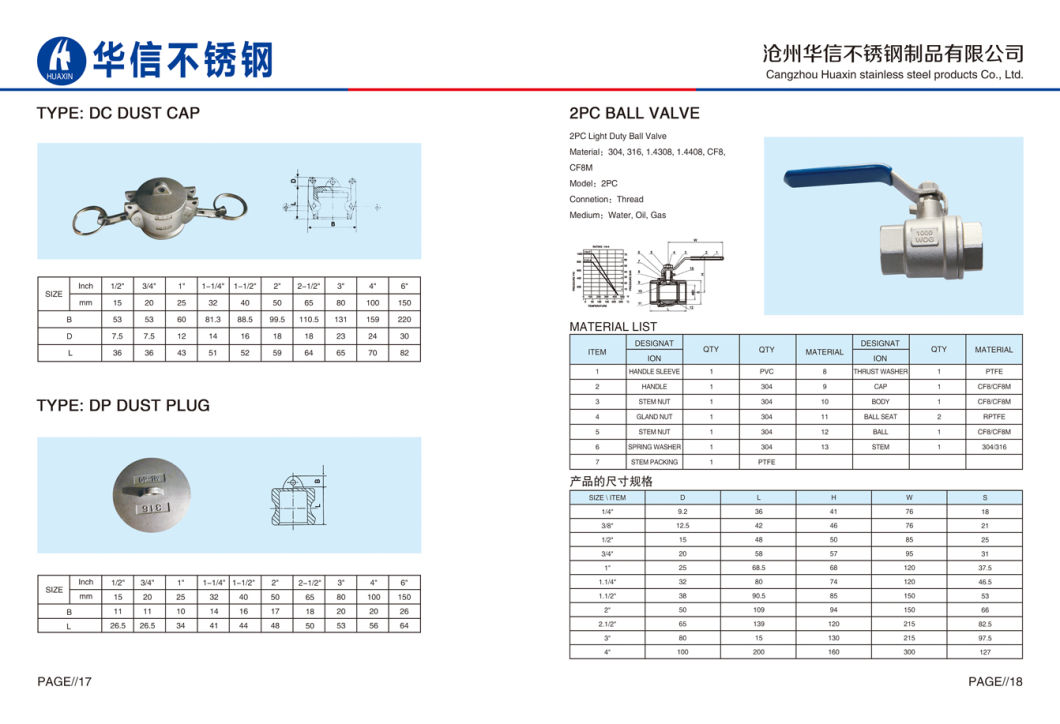 Stainless Steel Pipe Fitting 316 Tee of 1/8 Inch