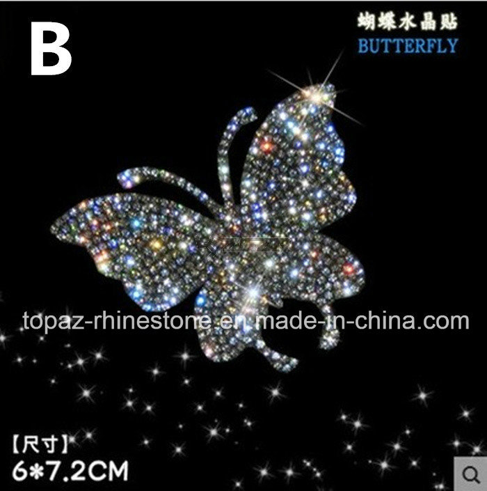 Crystal Sticker Self Adhesive Butterfly Czech Crystal Car Sticker 3D Car Accessories (TP-butterfly02)