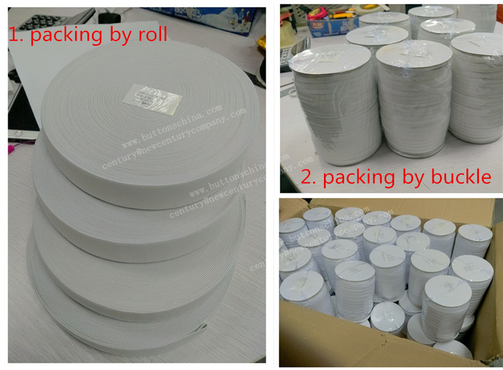 Elastic Tape with Button Hole for Garment