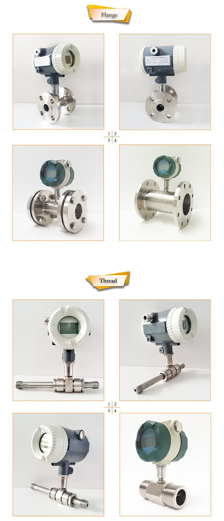 4~20mA Output Water Flow Meter Lwgy Turbine Water Flow Meter