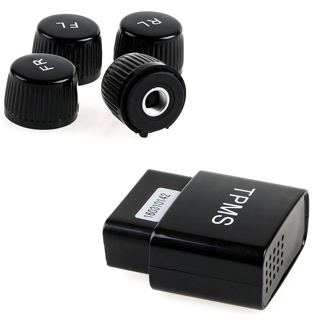 Bluetooth 4.0 APP Display TPMS Tire Pressure Alarm Monitor System OBD Interface Android iPhone