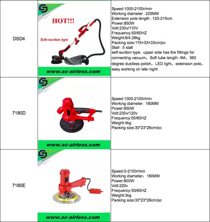 OEM Popular Type Drywall Sander Dsce3 800W