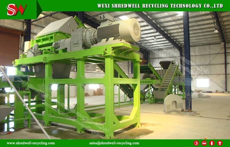 Waste/Scrap/Used Tire Recycling Machine Producing 10-20mm Wire-Free Rubber Mulch