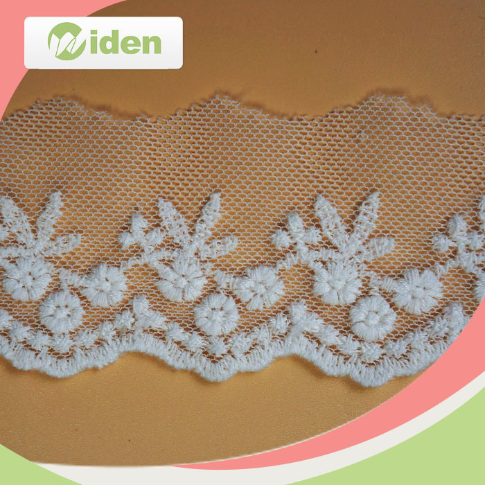 Popular Soft Fancy Bridal French Embroidery Net Lace