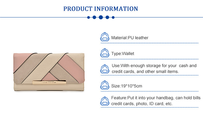 Guangzhou Factory PU Leather Women Fashion Bank Card Lady Wallet