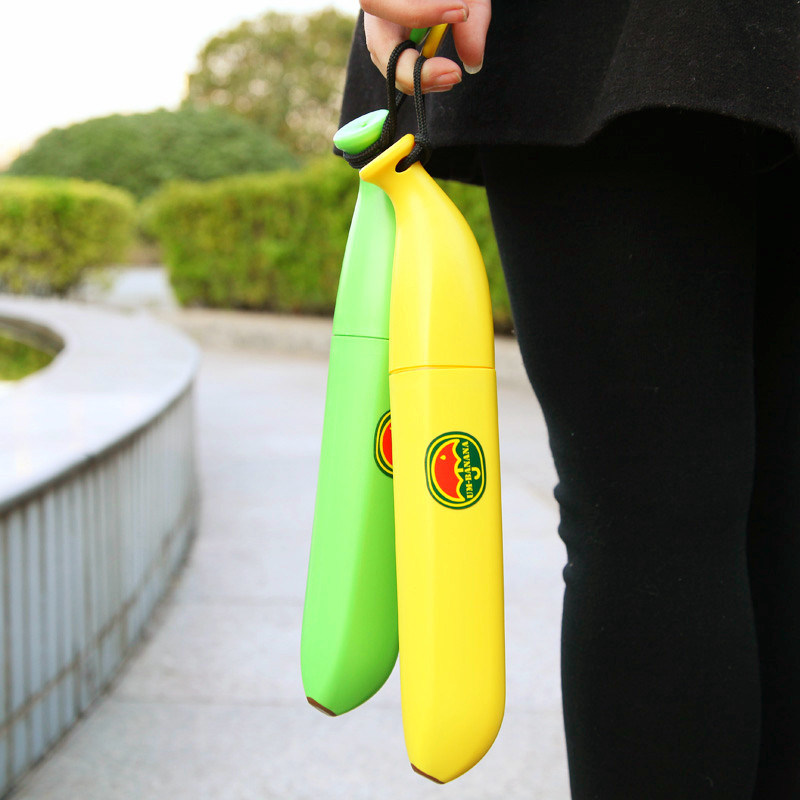 Banana 3 Fold Auto Open Advertising Umbrella