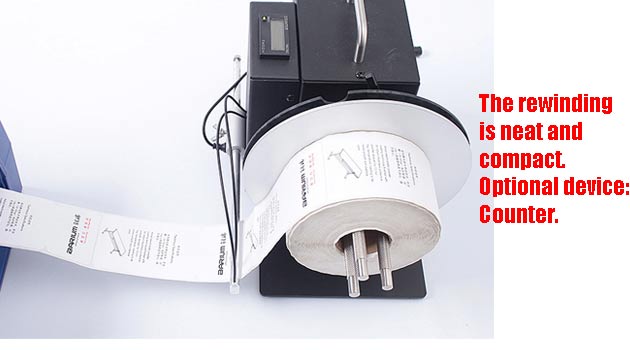 Enrouleur automatique pour autocollant Automatic rewinder for sticker