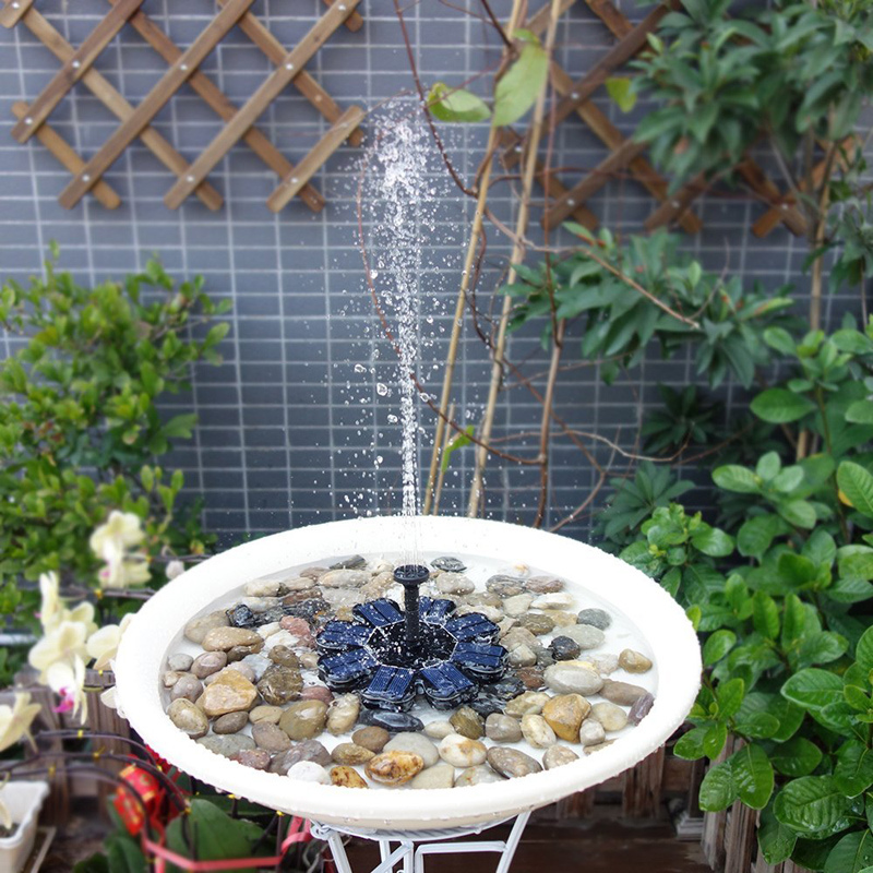 Outdoor Solar Powered Water Fountain Pumps with Battery Backup