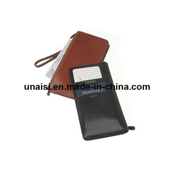 Large Capacity Genuine Leather Travel Wallet Purse Passport Holder