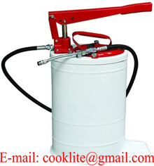 High Volume Manual Lubricator Bucket Lubrication Pump Hand Operated Greaser - 10L