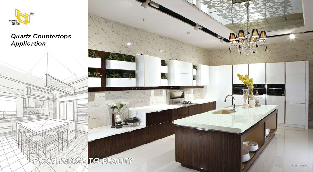 White/Black/Calacatta White/Calacatta Black/Wood Vein Quartz Slabs