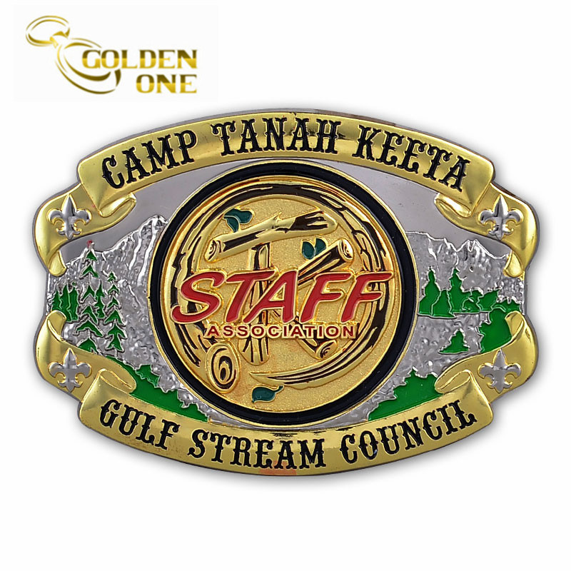 Customized High Quality Two Tone Finsh Metal Belt Buckle