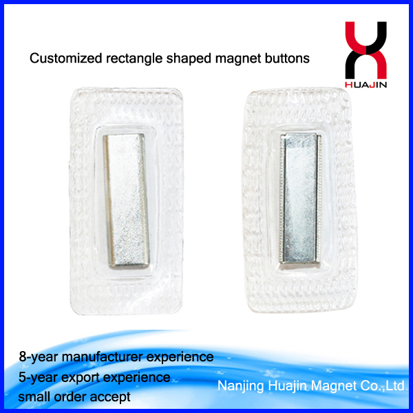 Rectangle Waterproof Magnetic Button for Clothing Sewing Magnet 25*8*2.2mm