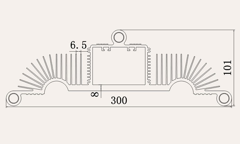 High Power Air Cooled Aluminum LED Heatsink for LED Light