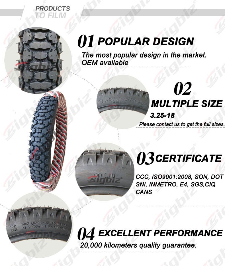 Malaysia Market Blue Color Motorcycle Tires (3.25-18)