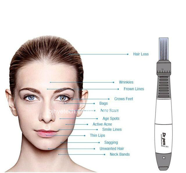 New Rechargeable Dermapen Machine Dermaroller Microneedle Therapy Beauty Pen