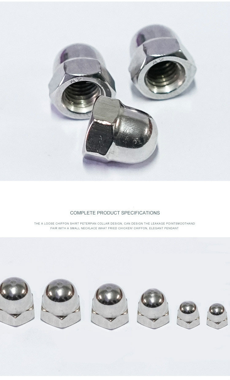 Stainless-Steel 304 Hex Cap Self-Locking Nuts