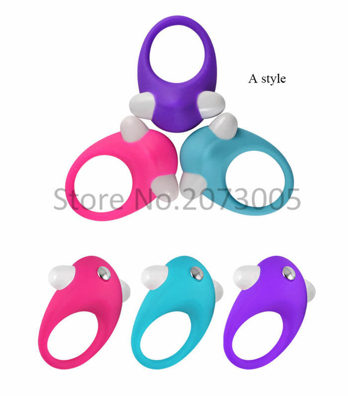 2 Style 3 Colors Vibrating Cock Ring Delay Ejaculation Penis Ring Sex Toys for Men Sextoy Cockring