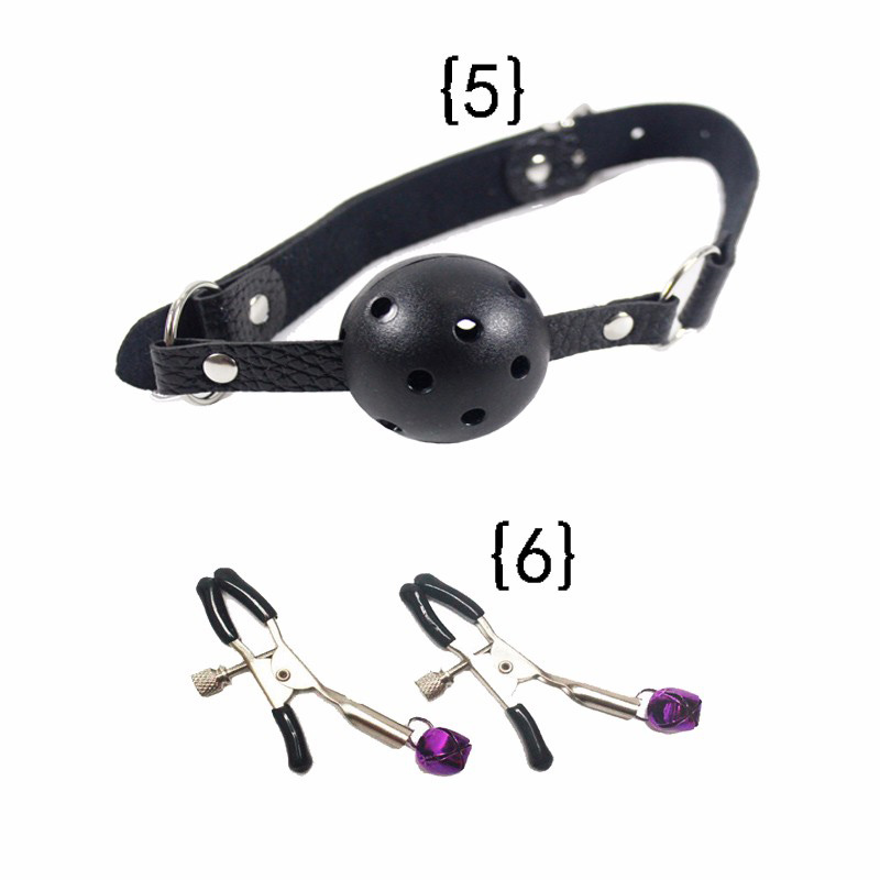 10PCS/Set Erotic Toy Sexy Toys Adult Games Sex Bondage Restraint, Handcuffs Nipple Clamp Whip Collar Sex Toys Adults Toys