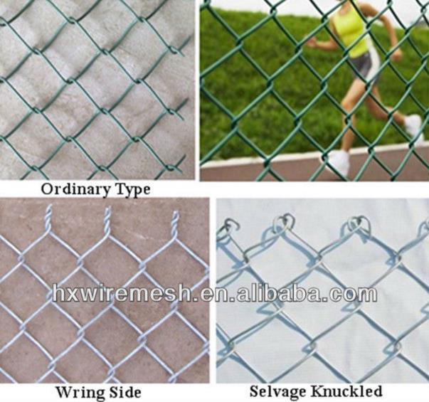 PVC Coated Iron Diamond Wire Chain Link Fence/ Galvanized Used Chain Link Fence for Sale