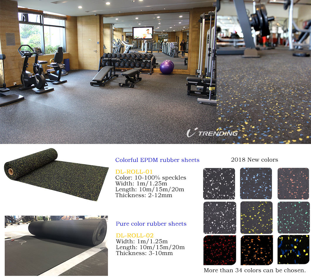 Cheap EPDM Colorful Gym Rubber Flooring