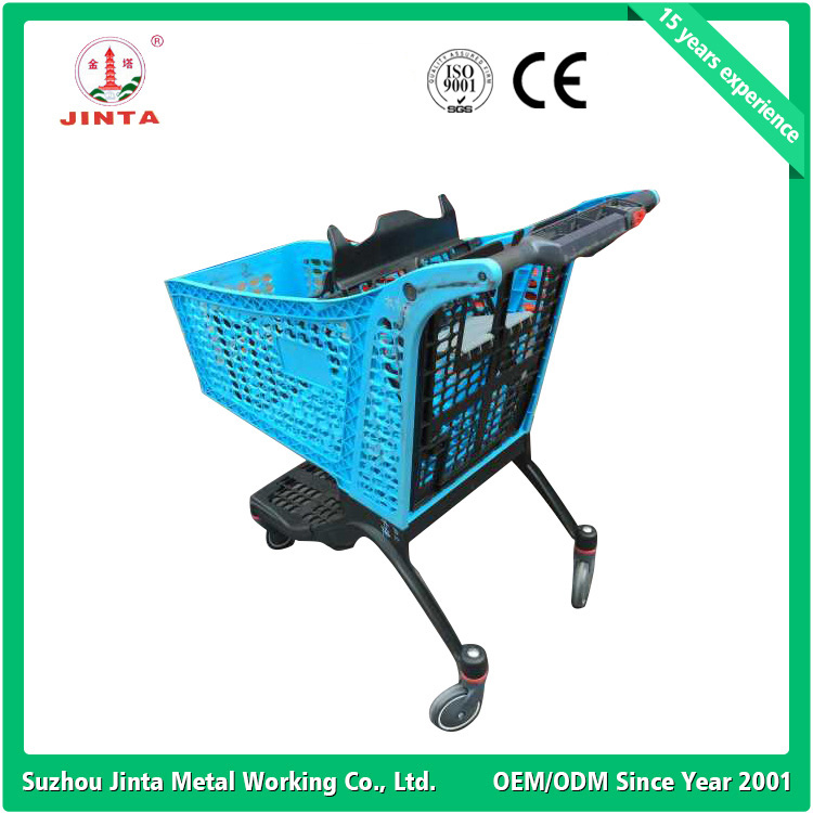 Top Quality Pure Plastic Supermarket Shopping Trolley (JT-E02)