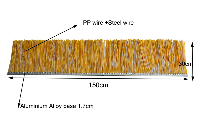 PP & Steel Wire Aluminium Alloy Cleaning Strip Brush