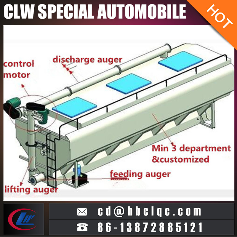 China Auman 45m3 Bulk Feed Corn Truck Bulk Feed Tank Truck