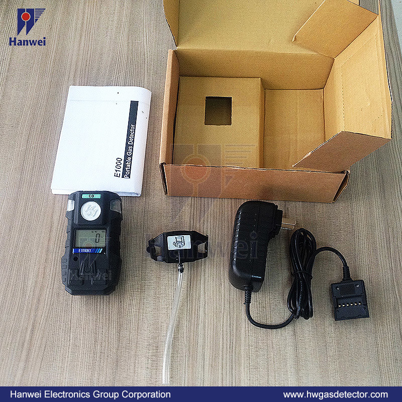 IP66 Industrial Portable Single Gas Detector for CO2/O2/So2/pH3/No2 (E1000)