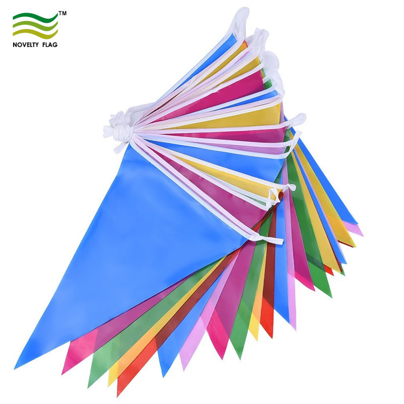 Customized 75D Polyester Fabric PVC Bunting Flags