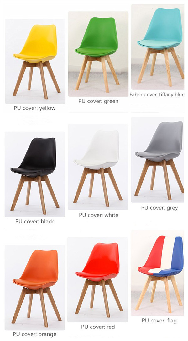 Chairs/Home Chairs/Dining Chairs (Red PU Cover and Original Wooden Legs)