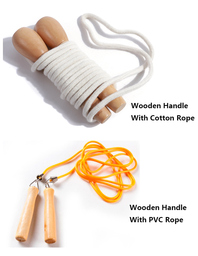 Polyester Jump Rope with Wooden Handles