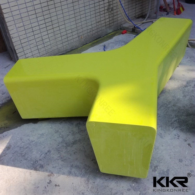 Custom Made Acrylic Solid Surface Shopping Mall Bench (181113)