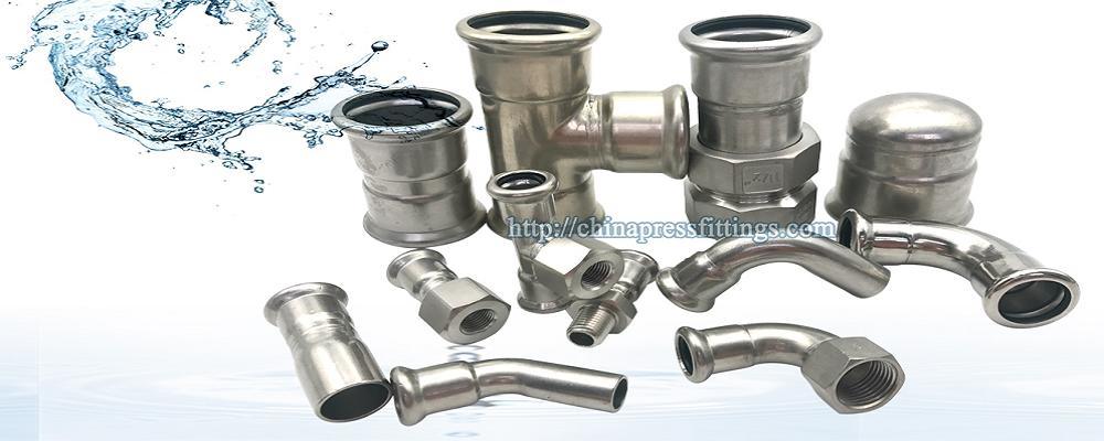 Press to Threaded Fittings Bend 90 Degree Pipe Fittings Stainless Steel