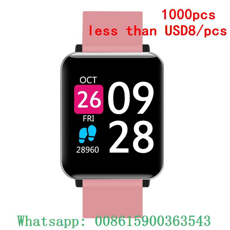 Less Than USD8/PCS 1.44 Color Screen IP67 Waterproof Heart Rate, Blood Pressure, Blood Oxygen Monitoring Sports Bracelet Watch