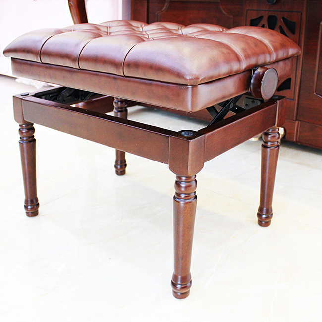 Solid Wood Brown Colour Piano Bench